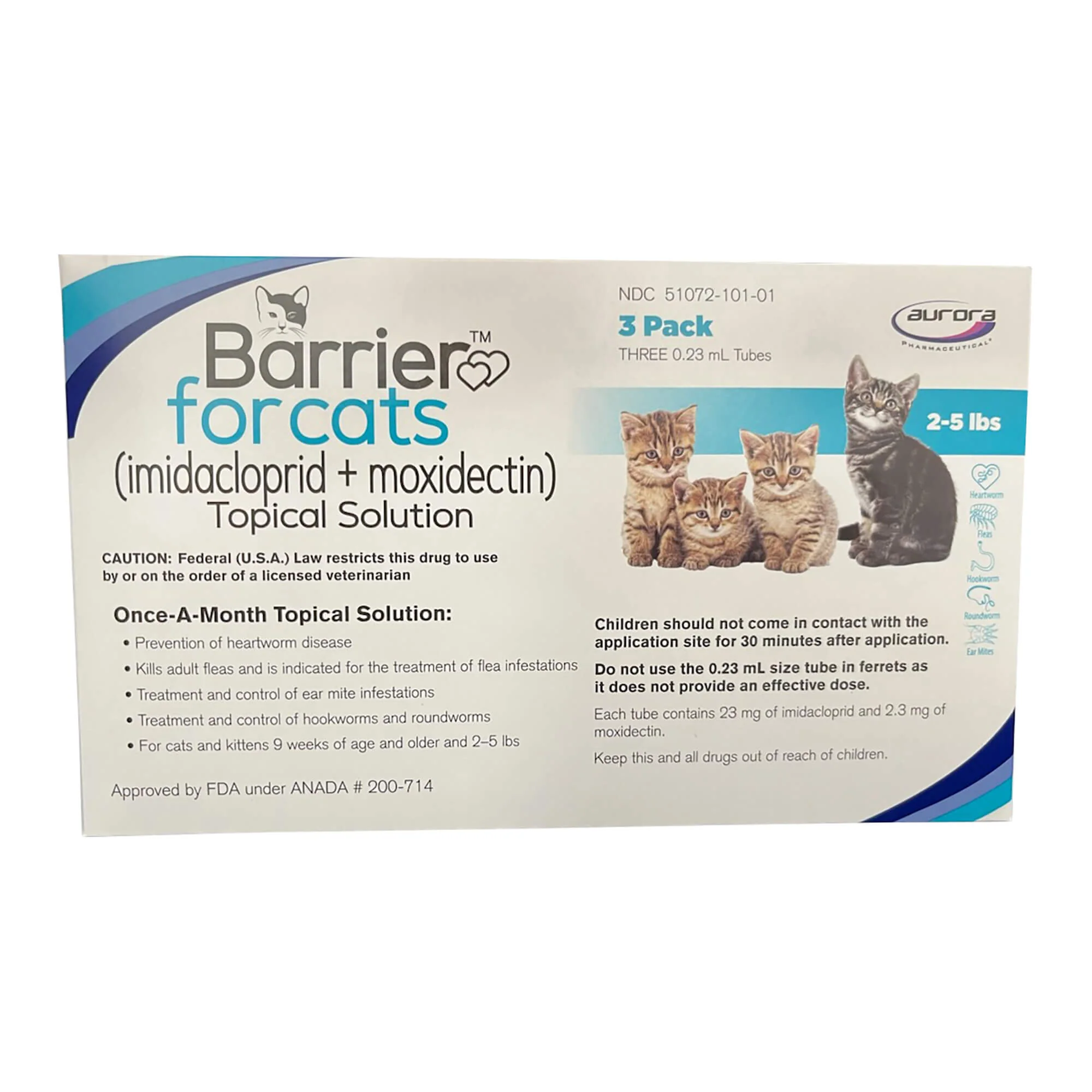 Barrier (imidacloprid + moxidectin) Once-a-month Topical Solution for Cats - Buy Pet Shop