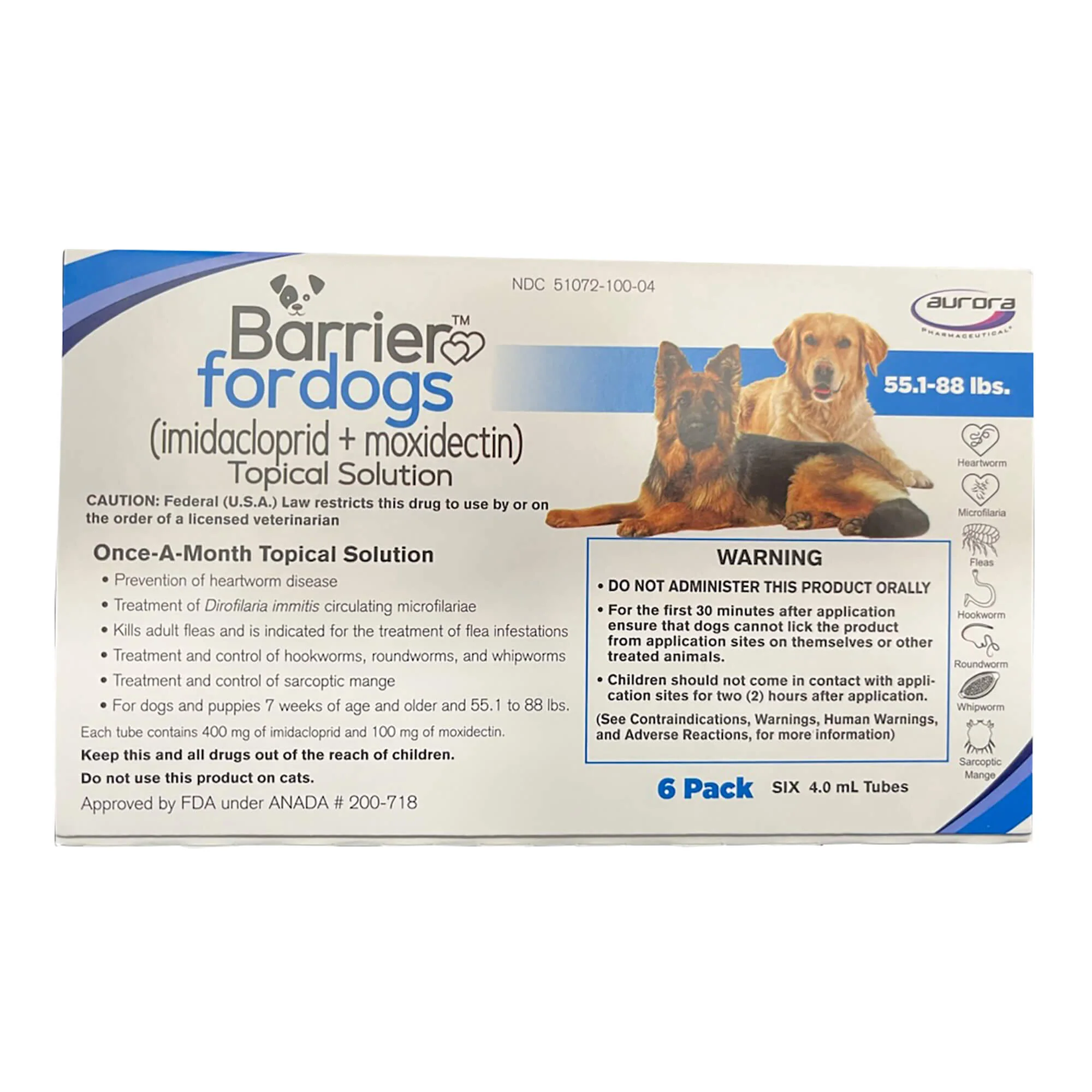 Barrier (imidacloprid + moxidectin) Once-a-month Topical Solution for Dogs - Buy Pet Shop