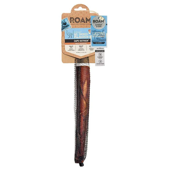 Roam Dog Treats Smoked Marrow Ostrich Bone, XLarge - Buy Pet Shop