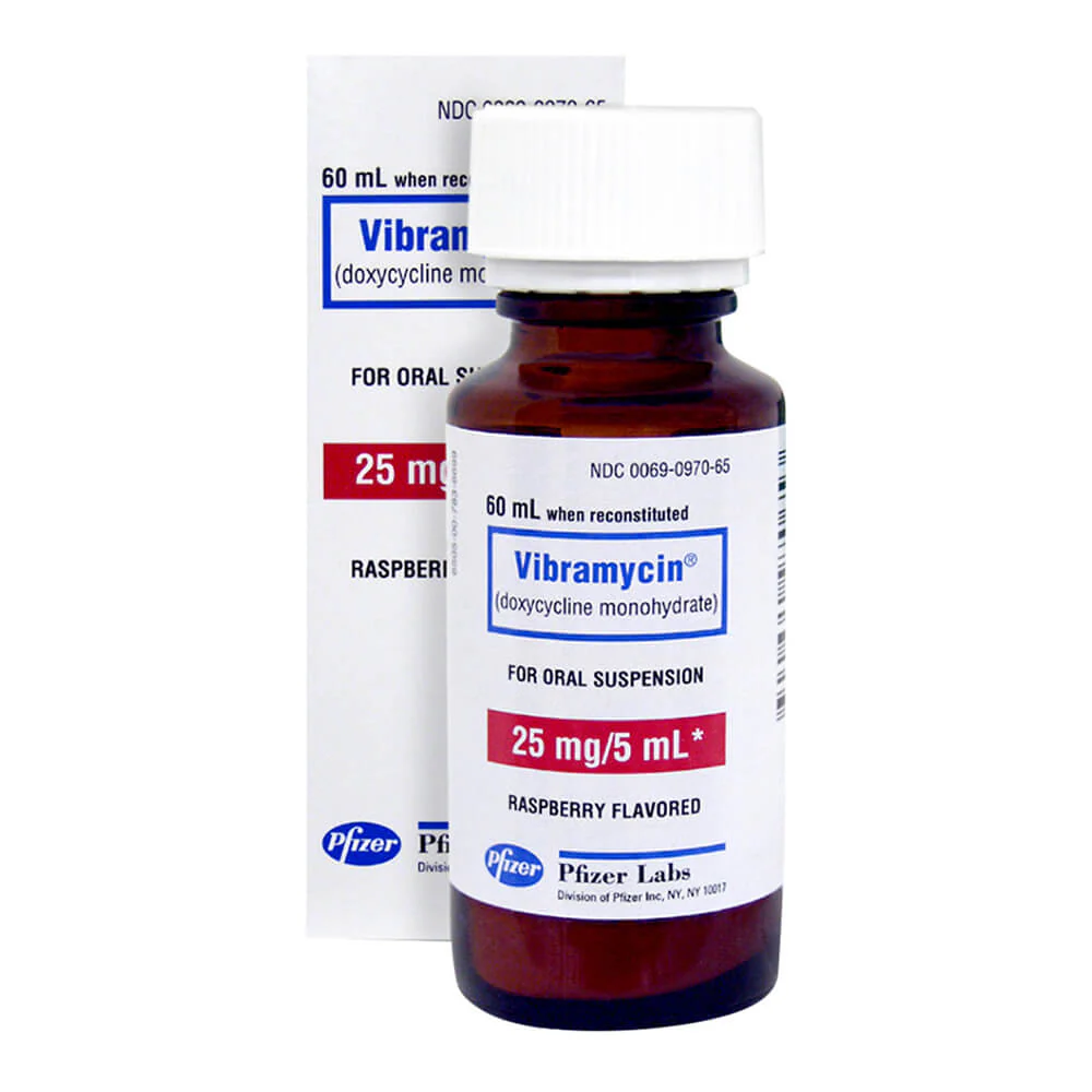 Rx Vibramycin (doxycycline) Oral Suspension, 25mg/5mL, 60mL - Buy Pet Shop
