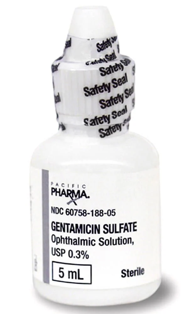 Rx Gentamicin Sulfate (Generic) Opthalmic Solution for Dogs & Cats 0.3%, 5ml bottle - Buy Pet Shop