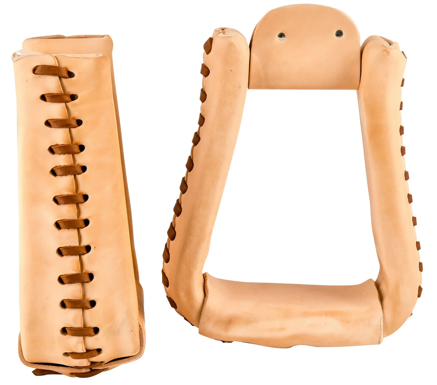 Deep Roper Stirrups, Leather, Pair - Buy Pet Shop
