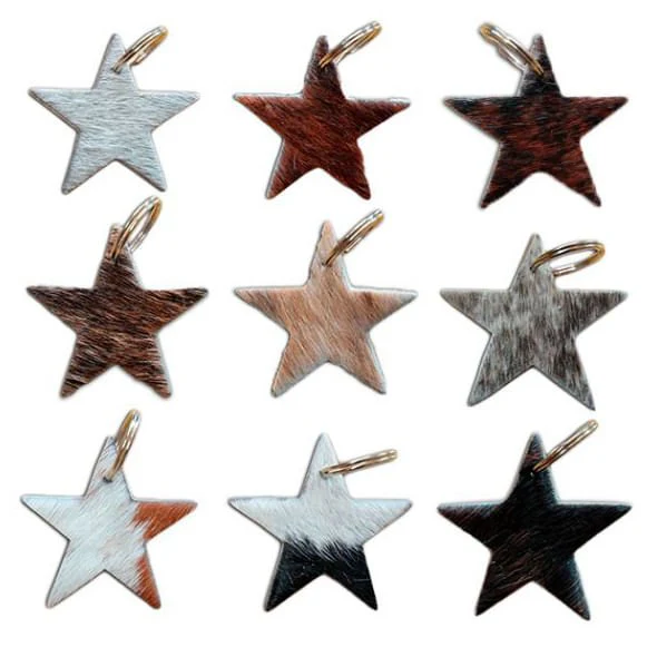 Showman Cowhide Star Keychain, Assorted - Buy Pet Shop