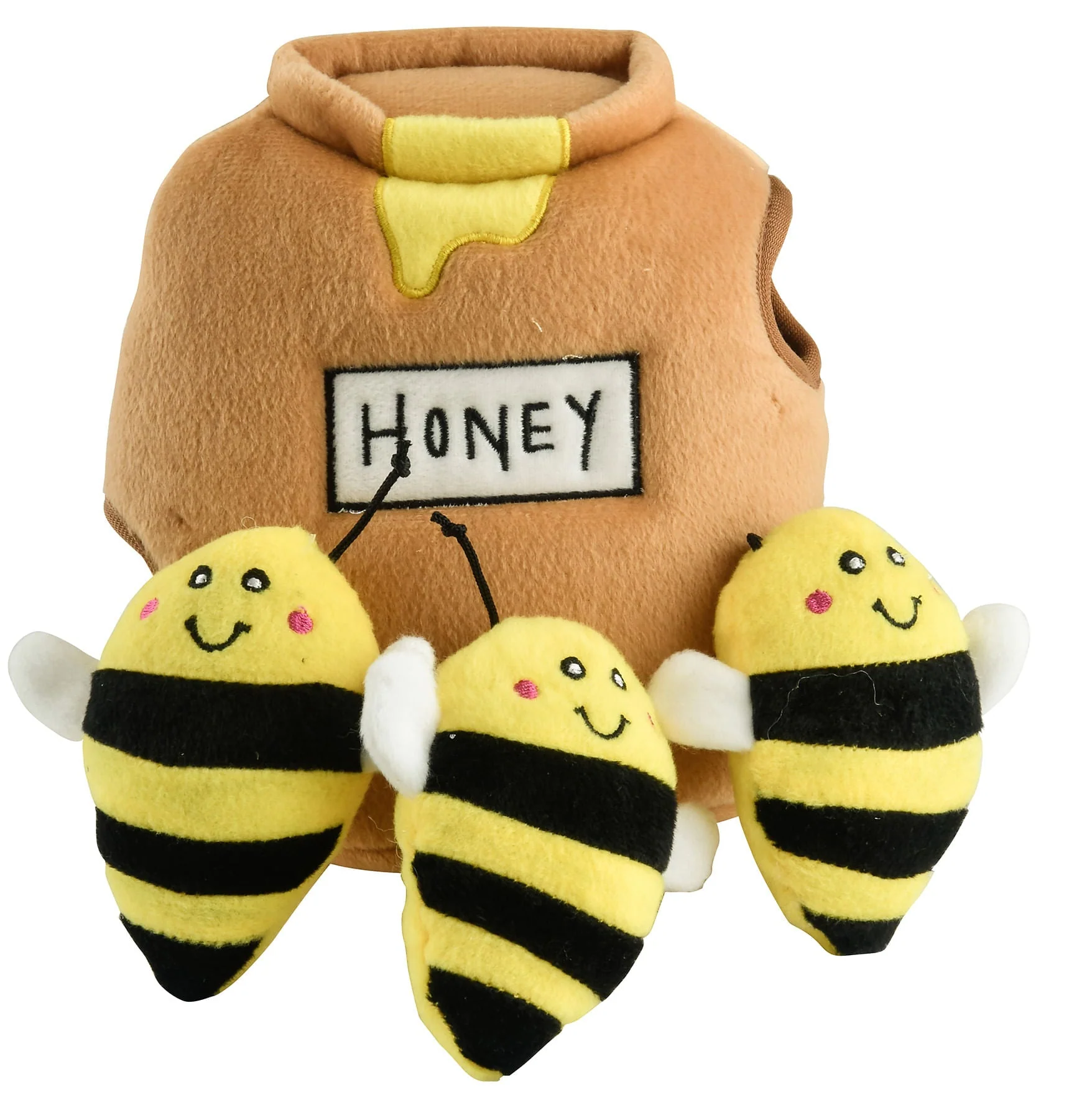 Zippy Paws 4 Piece Hide N Squeak Honey Pot Burrow Puzzle Dog Toy - Buy Pet Shop