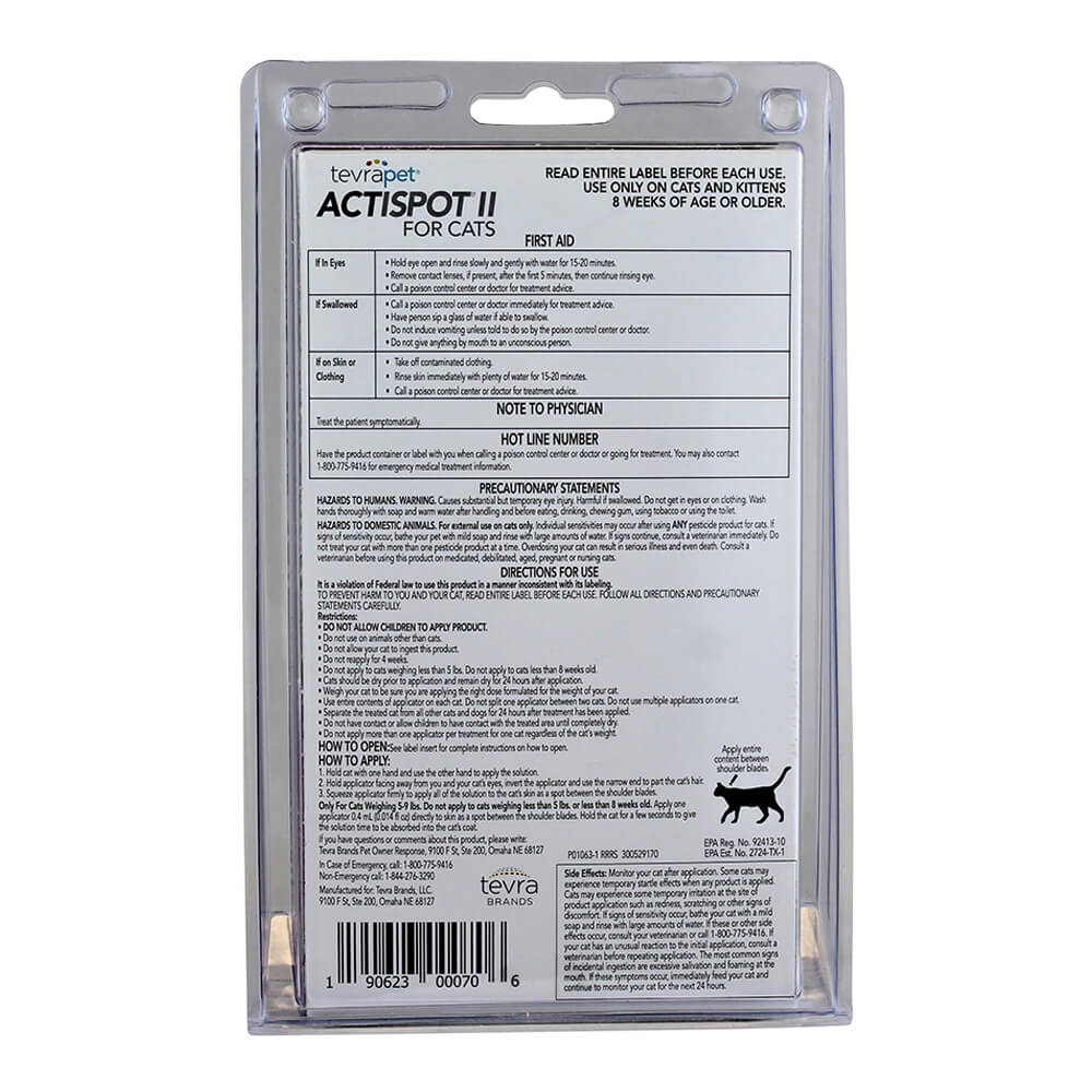 TevraPet Actispot II for Cats, 6 Month Supply - Buy Pet Shop