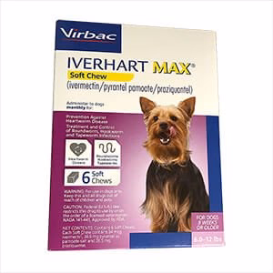 Rx Iverhart Max (ivermectin/pyrantel pamoate/praziquantel) Soft Chews, 6 Soft Chews - Buy Pet Shop