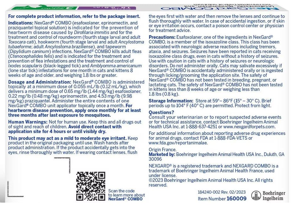 Nexgard Combo Topical for Cats - Buy Pet Shop