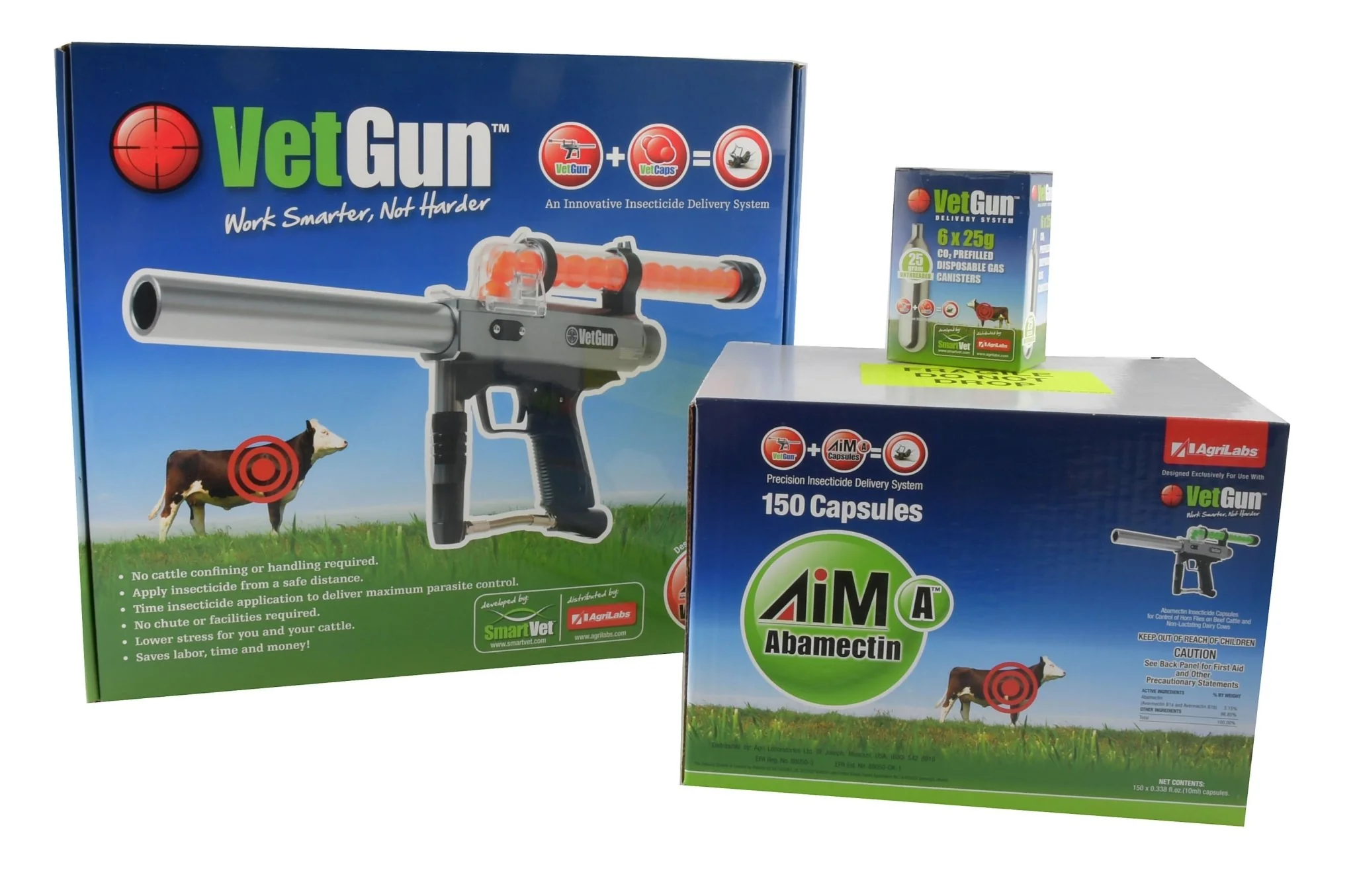 VetGun III AiM-A Cattle Insecticide Delivery System - 150 Cow Producer Kit - Buy Pet Shop