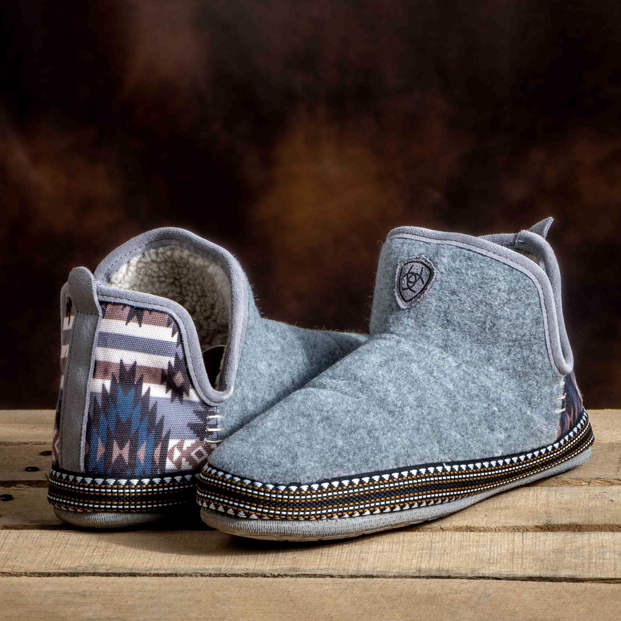 Ariat Women's Bootie Slipper, Charcoal Southwest - Buy Pet Shop