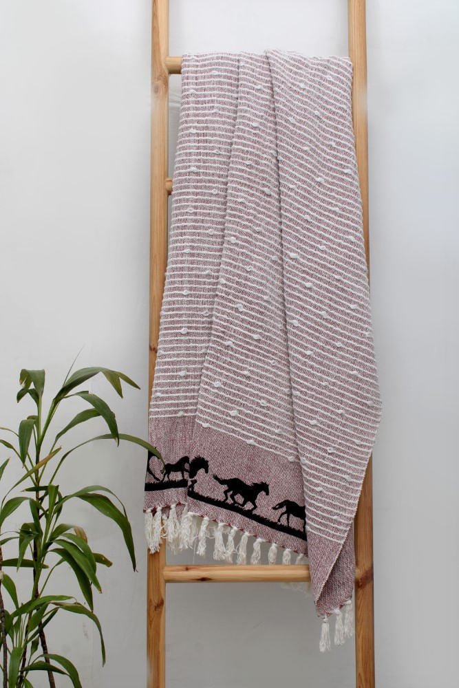 Horses Cotton Throw - Buy Pet Shop