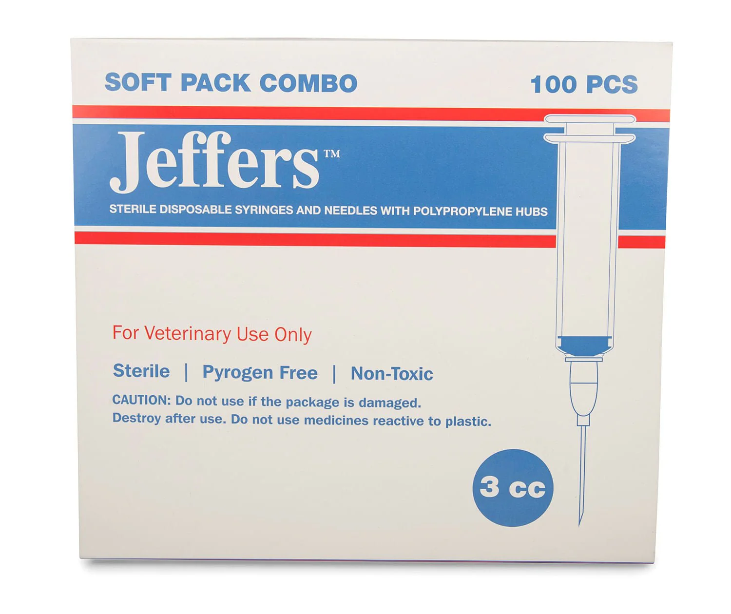 Luer Lock Syringe/Needle Combo, Box of 100 - Buy Pet Shop