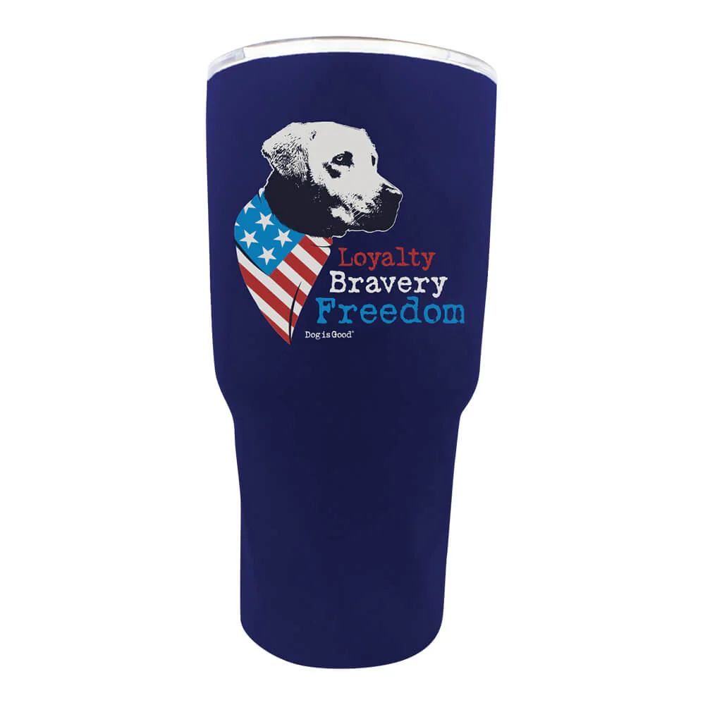 Dog is Good Stainless Steel Tumbler, Freedom Dog, 30 oz - Buy Pet Shop