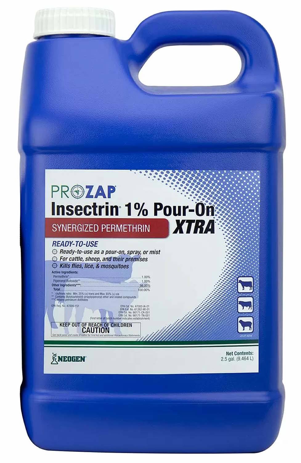 Prozap Insectrin 1% Pour-On Xtra, 2.5 gal - Buy Pet Shop