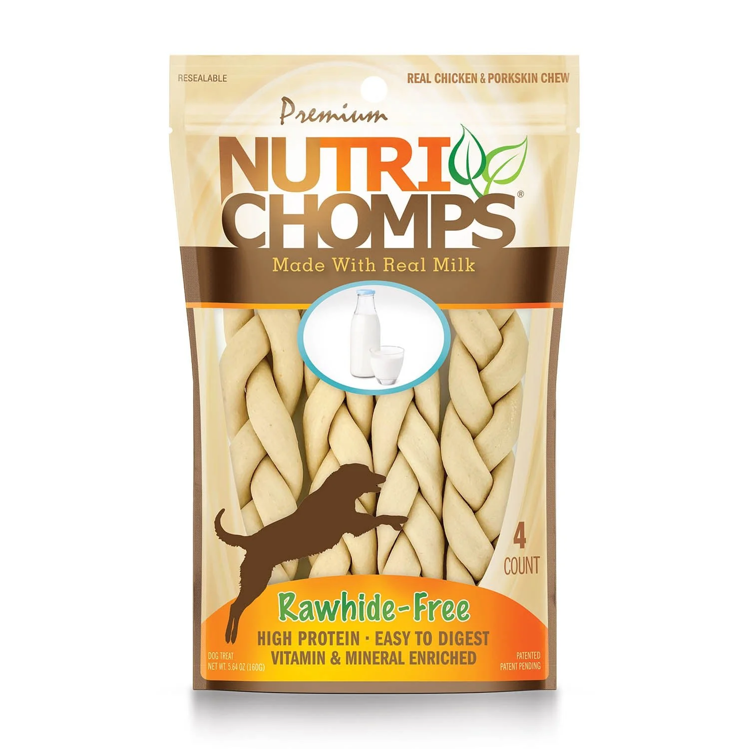 NutriChomps 4ct 6�� Milk Flavor Braid - Buy Pet Shop