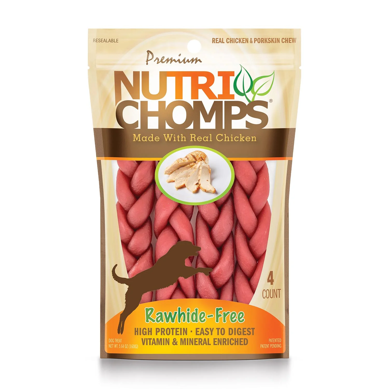 NutriChomps 4ct 6�� Chicken Flavor Braid - Buy Pet Shop