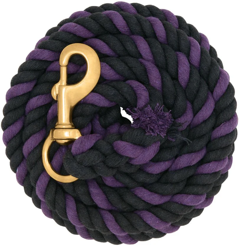 Weaver Colored Cotton Lead Ropes with Solid Brass Snap, 10' L - Buy Pet Shop