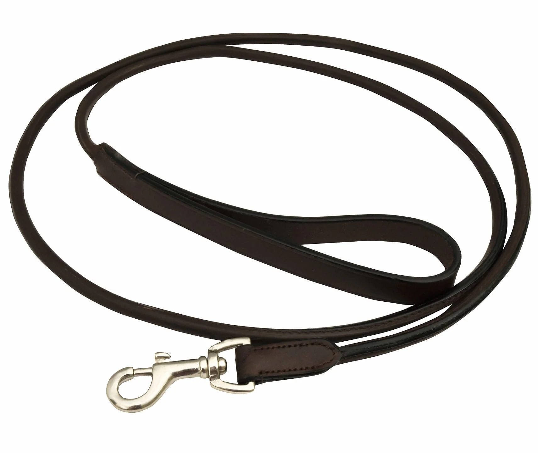 Rolled Brown Leather Dog Leash with Hand Strap, 6'L - Buy Pet Shop