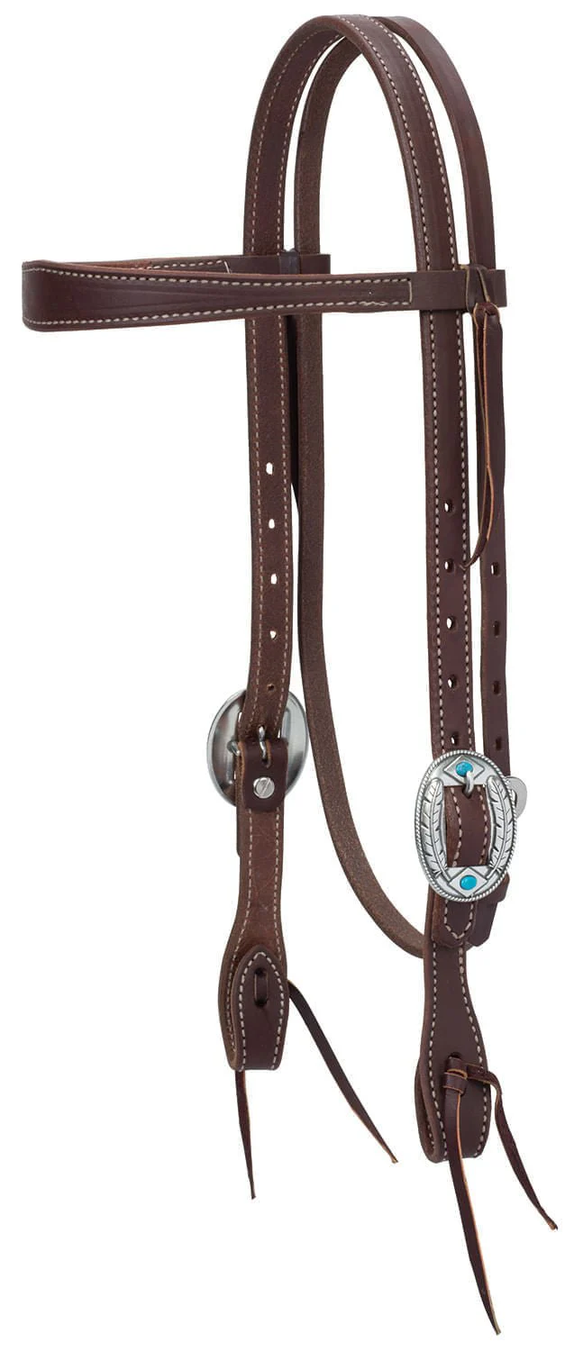 Working Tack Feather Designer Hardware Browband Headstall - Buy Pet Shop