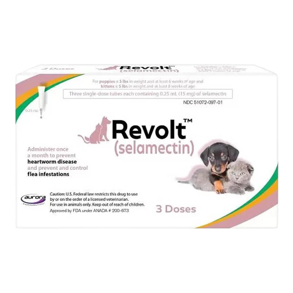 Rx Revolt (Selamectin) for Cat/Dog, 0-5 lbs, 3 pk - Buy Pet Shop