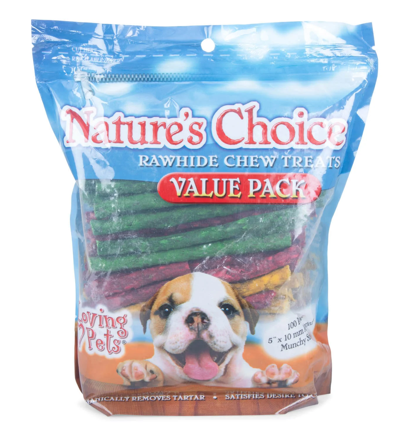 Nature's Choice Rawhide Munchy Stick, Assorted Colors, 100 pk - Buy Pet Shop
