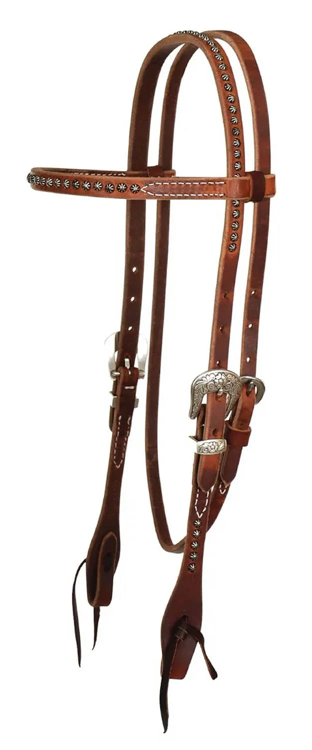 Reinsman Rosewood & Spots Browband Headstall, Full - Buy Pet Shop