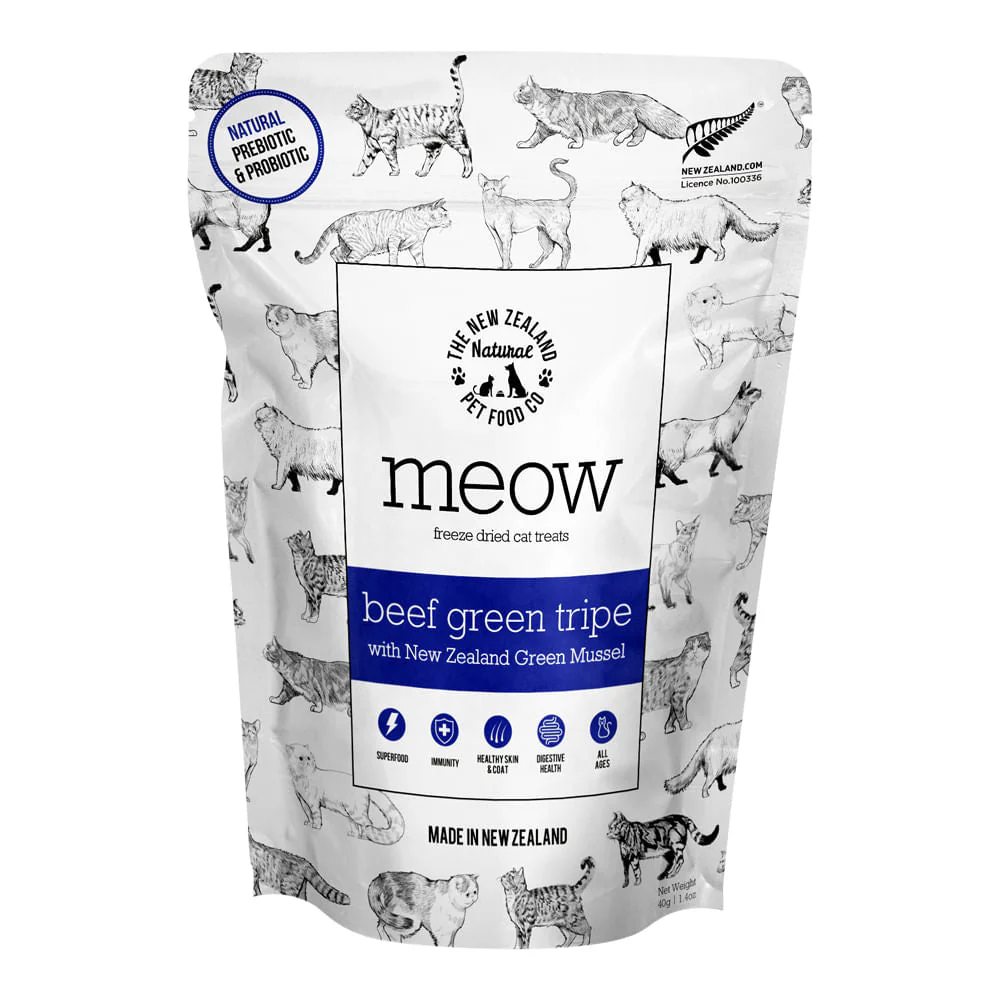 Meow Beef Green Tripe Freeze Dried Treats, 1.4 oz - Buy Pet Shop