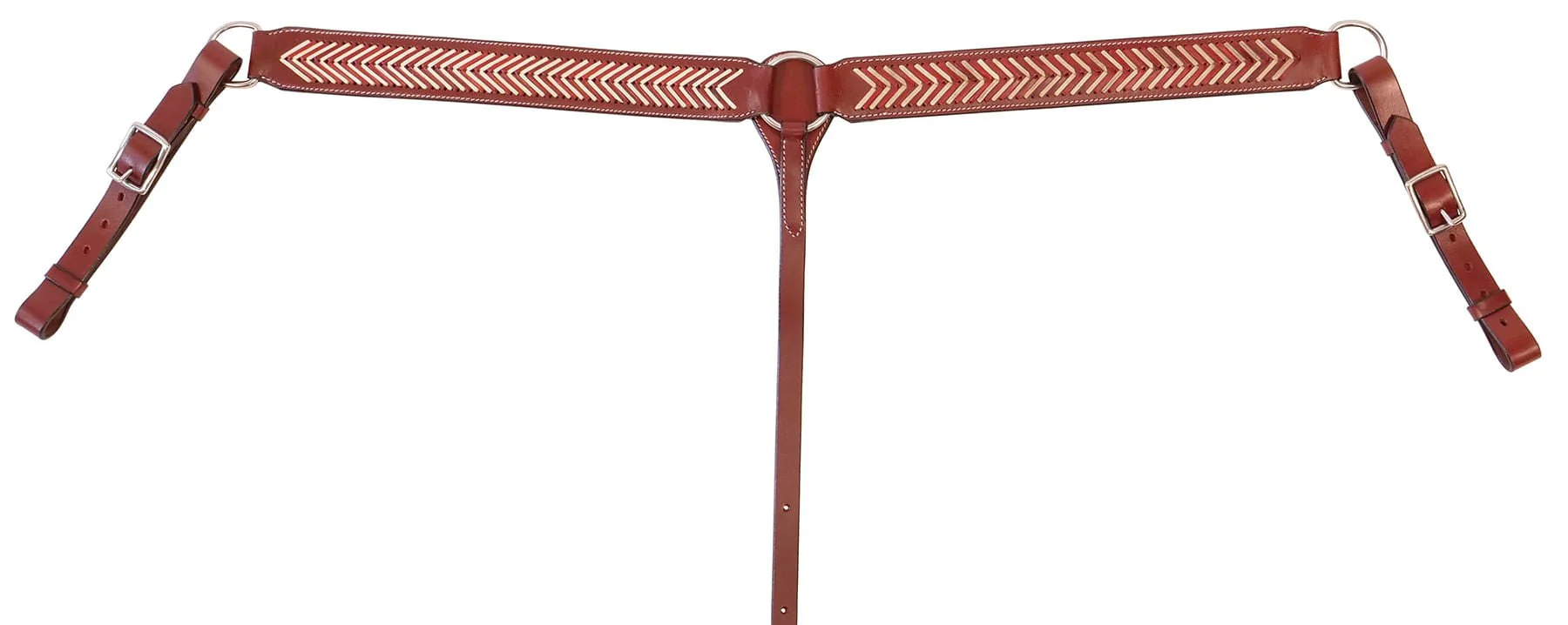 Buffalo Leather Brown Rawhide Laced Breast Collar - Buy Pet Shop