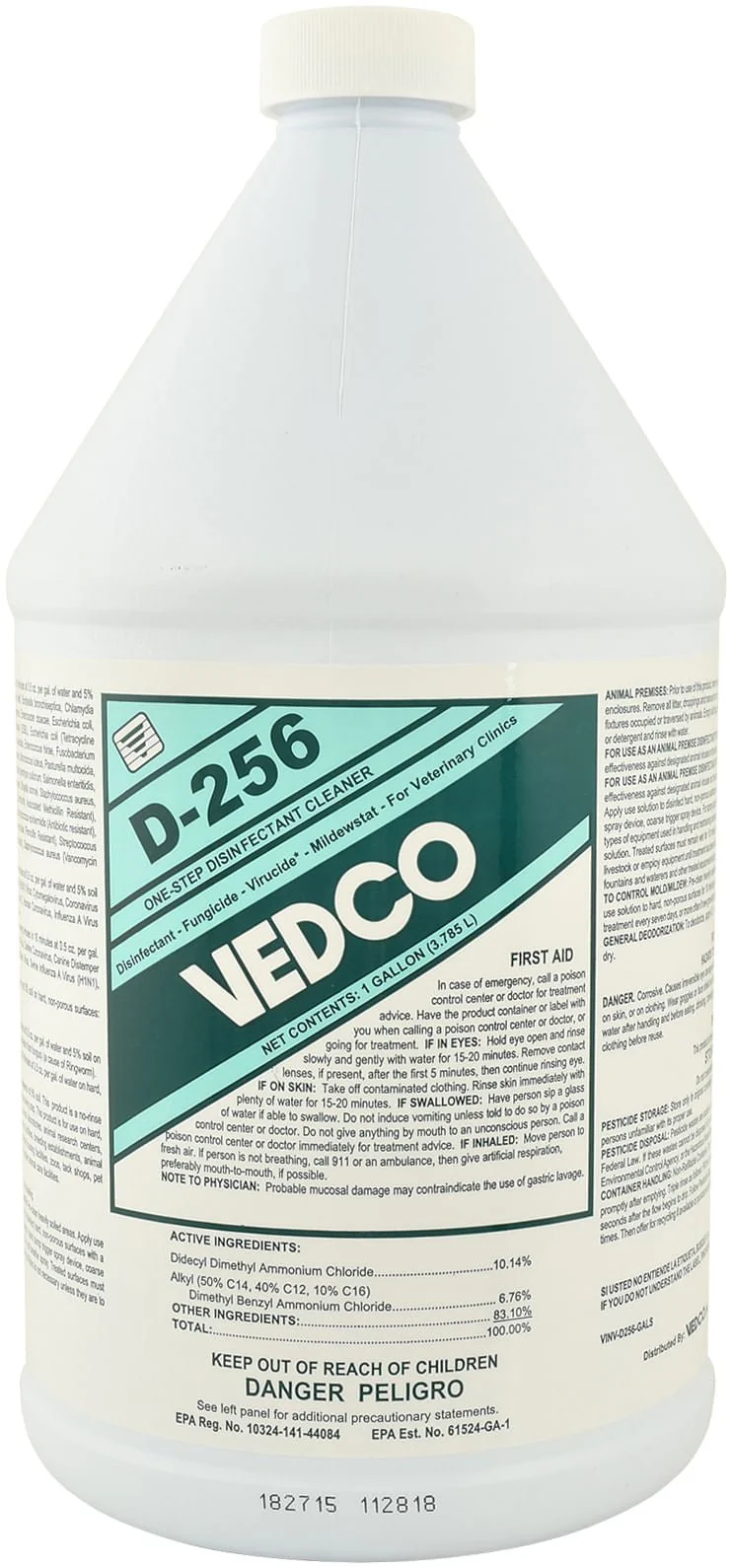 D-256 Disinfectant, gallon - Buy Pet Shop