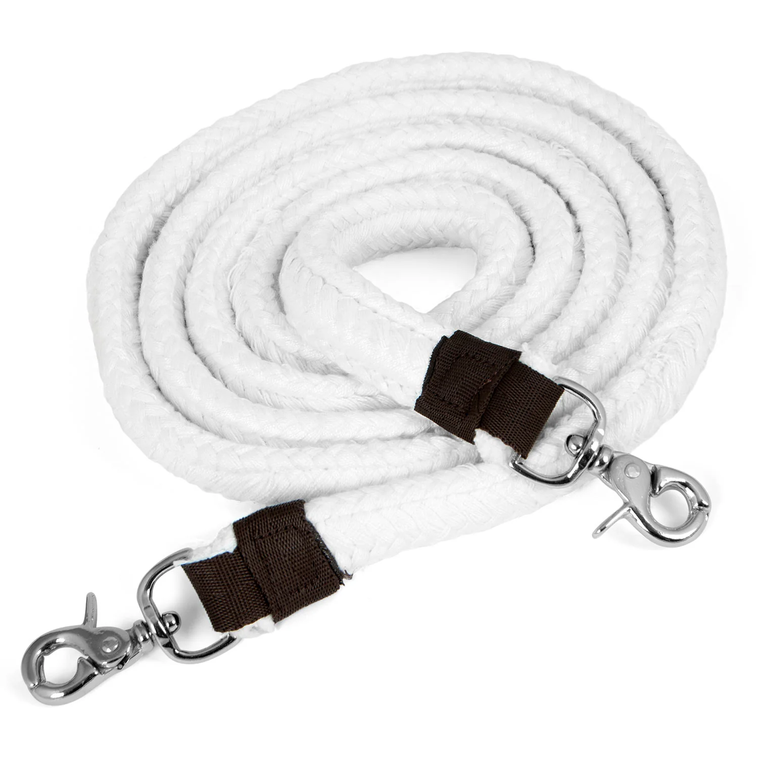 Flat Braid Cotton Roping Rein, 7' White - Buy Pet Shop