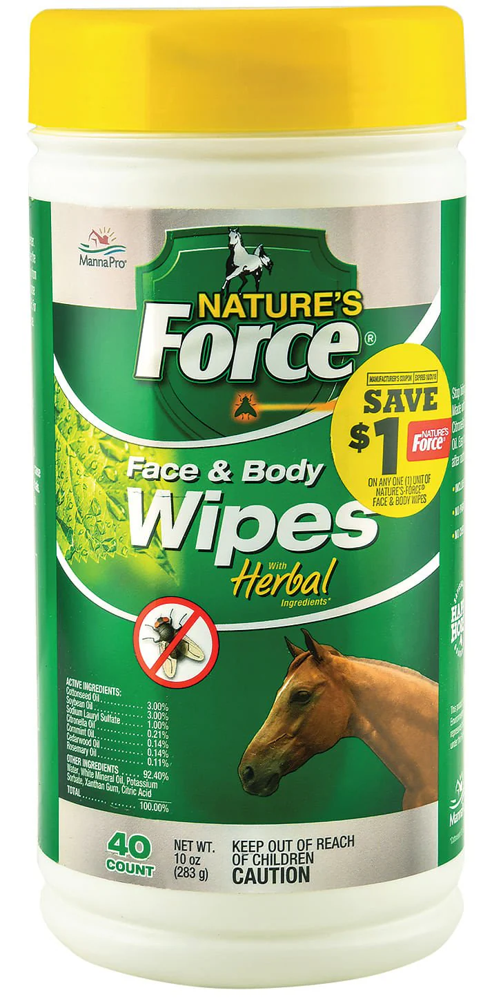 Nature's Force Face & Body Wipes, 40 count - Buy Pet Shop