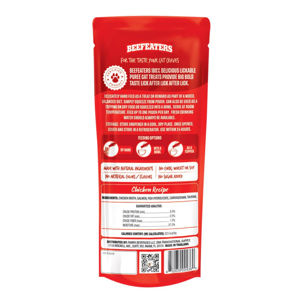 Beefeaters Lickables Puree Cat Treat, 3 ct, Case of 12 - Buy Pet Shop