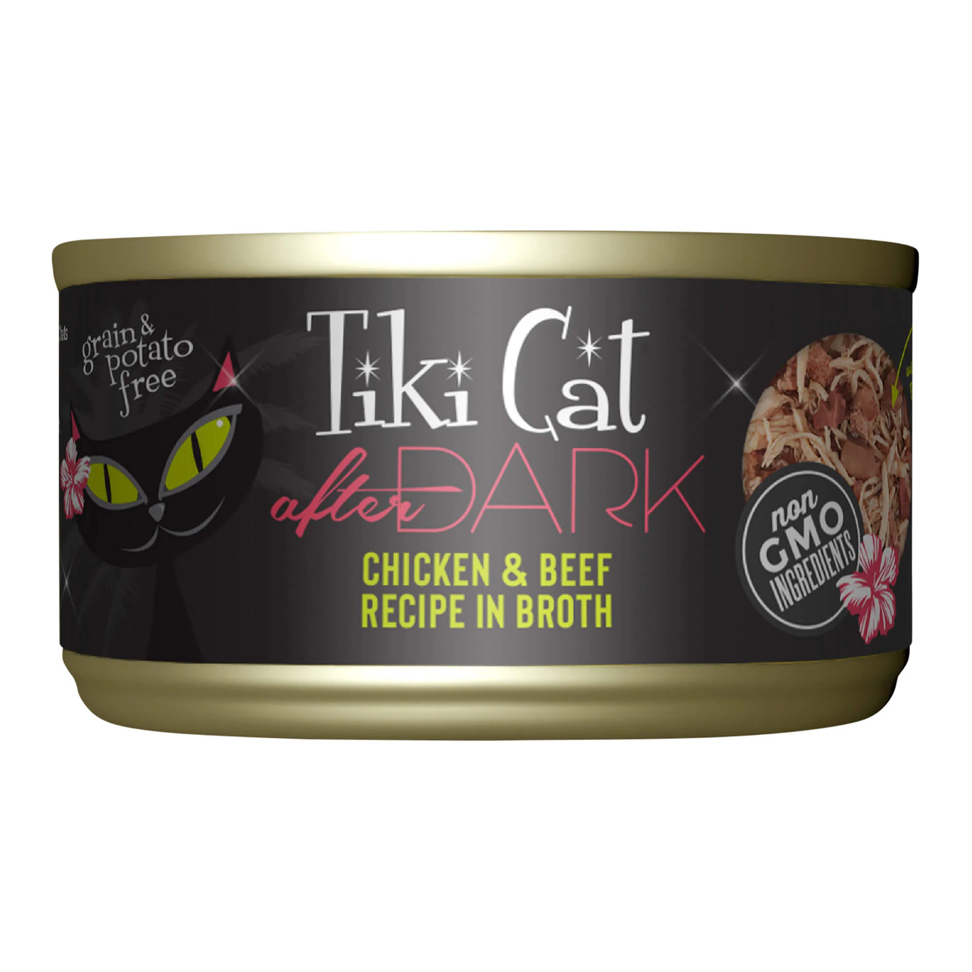 Tiki Cat After Dark Wet Cat Food, Chicken & Beef, 2.8 oz Cans, 12 ct - Buy Pet Shop