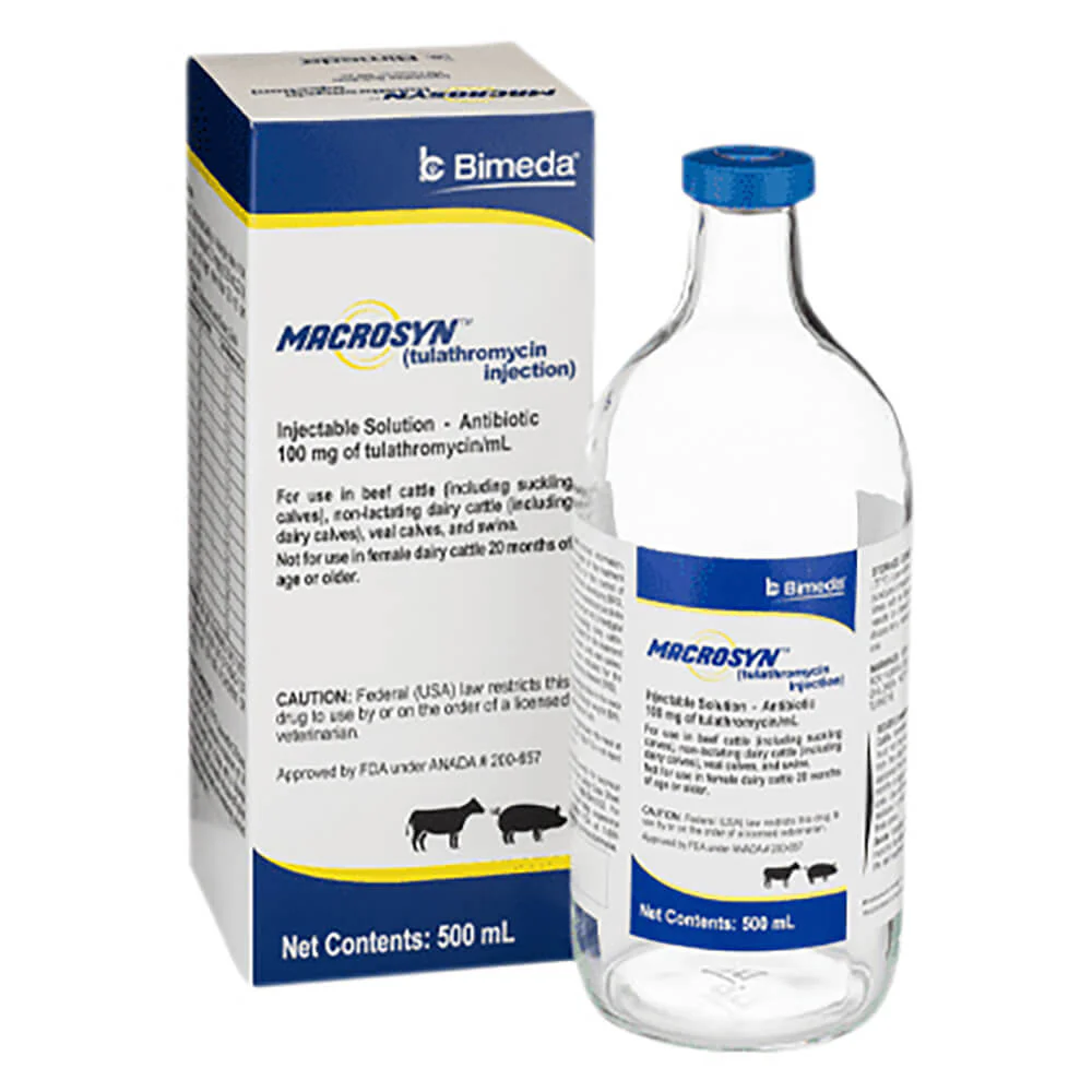 Rx Macrosyn (tulathromycin) Injection for Swine & Cattle - Buy Pet Shop