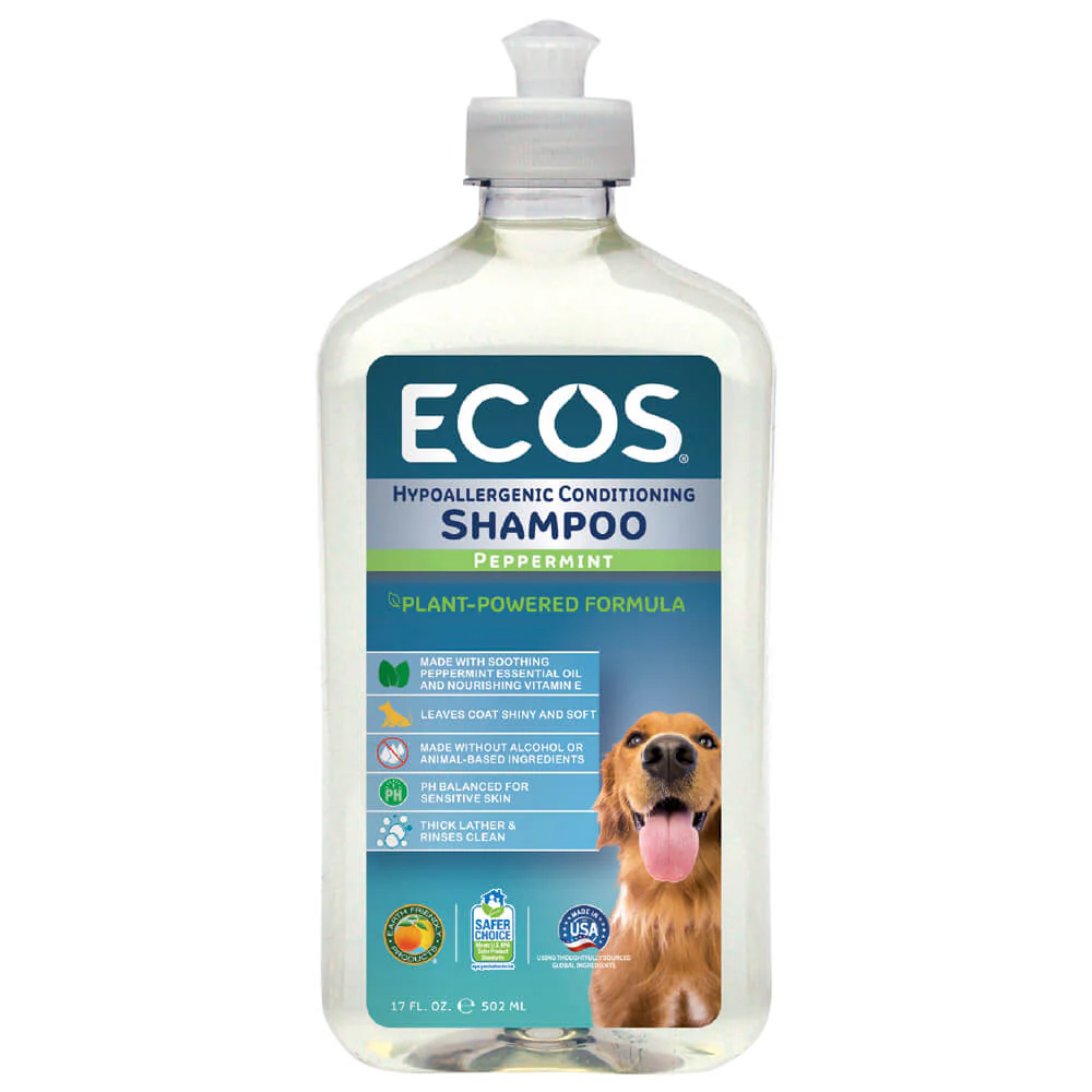 ECOS Hypoallergenic Conditioning Shampoo, Peppermint, 17 oz - Buy Pet Shop