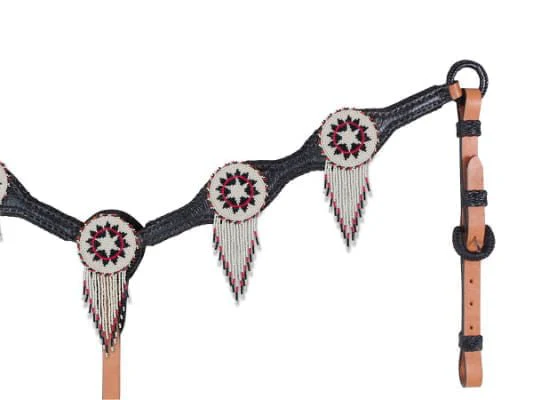 Alamo Saddlery Beaded Concho with Fringe Tack - Buy Pet Shop