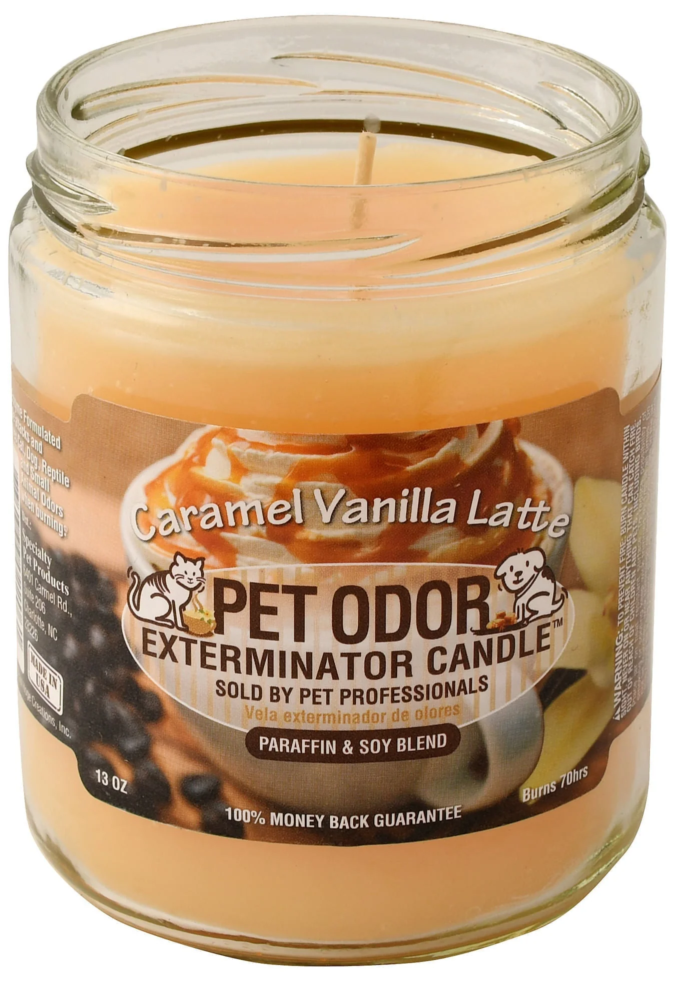 Pet Odor Exterminator Candle, Caramel Vanilla Latte, 13 oz - Buy Pet Shop
