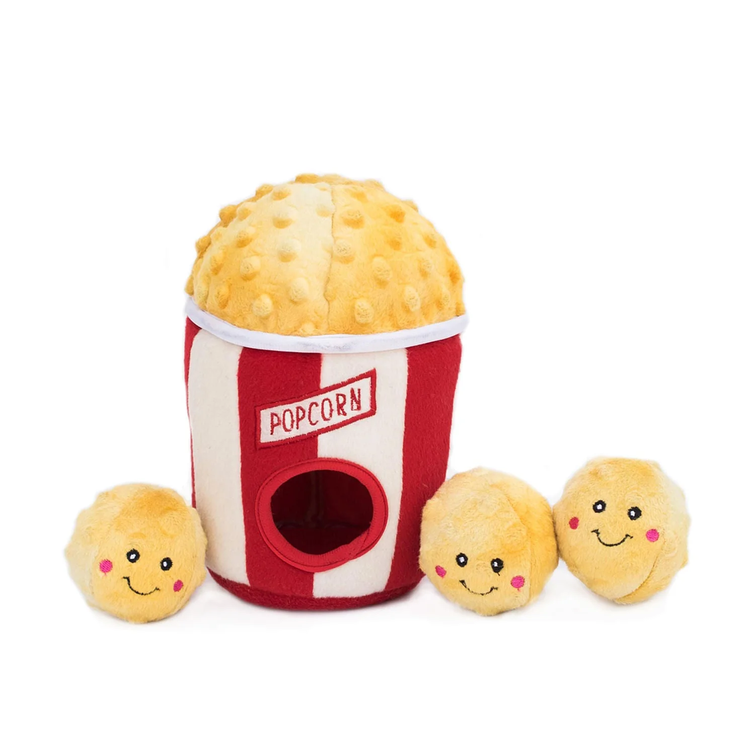 Zippy Burrow 4 Piece Popcorn Bucket Squeaker Dog Toy - Buy Pet Shop