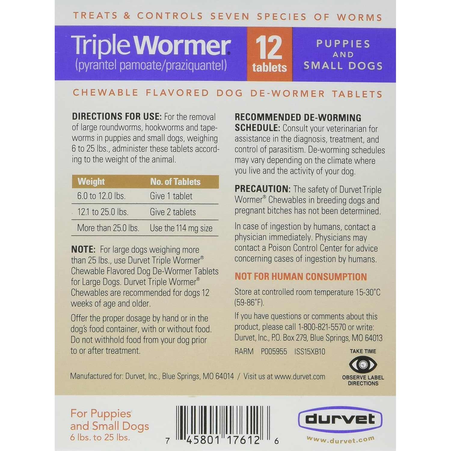 Triple Wormer for Dogs, 12 ct - Buy Pet Shop