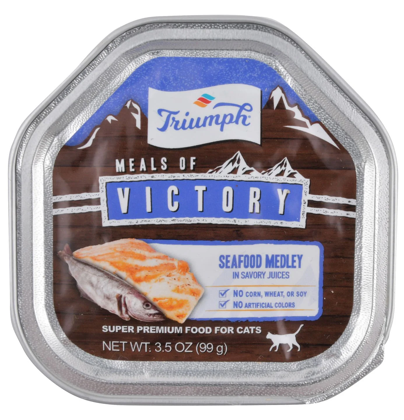Triumph Meals of Victory Seafood Medley in Savory Juices Cat Food - Buy Pet Shop
