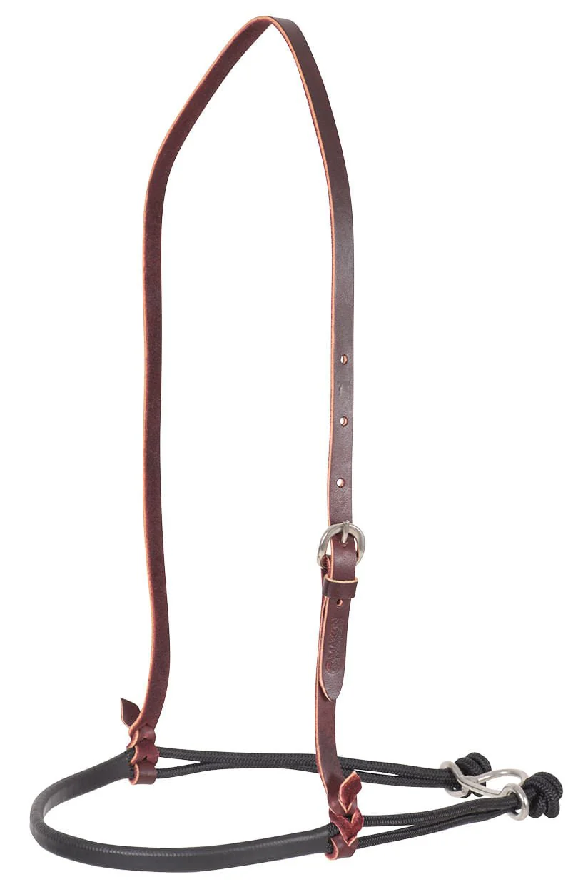 Martin Saddlery Nylon Double Rope Noseband with Shrink Tube Cover, Black - Buy Pet Shop