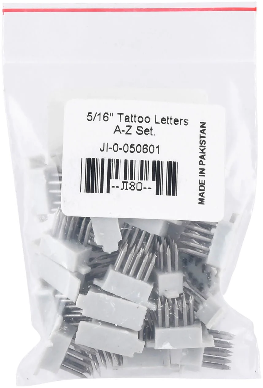 Extra  Small Animal Tattoo Letters and/or Numbers, 5/16