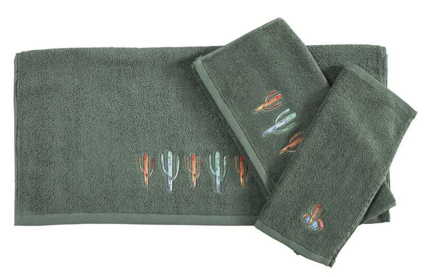 Serape Cactus 3 Piece Towel Set, Turquoise - Buy Pet Shop