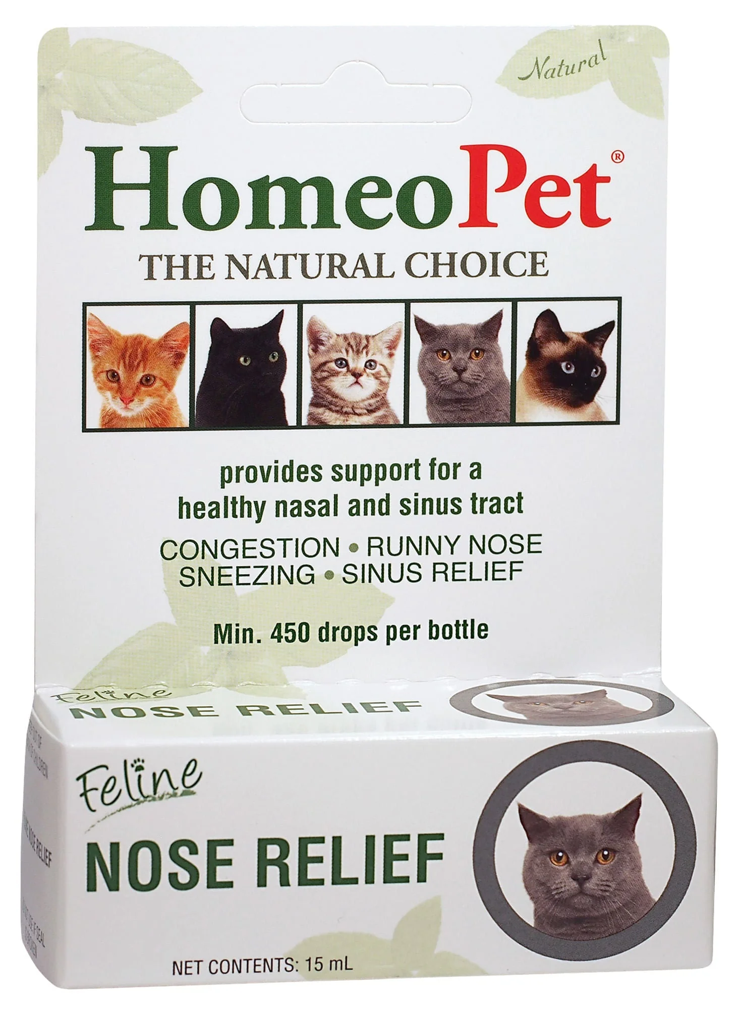 HomeoPet Feline Nose Relief, 15 mL - Buy Pet Shop