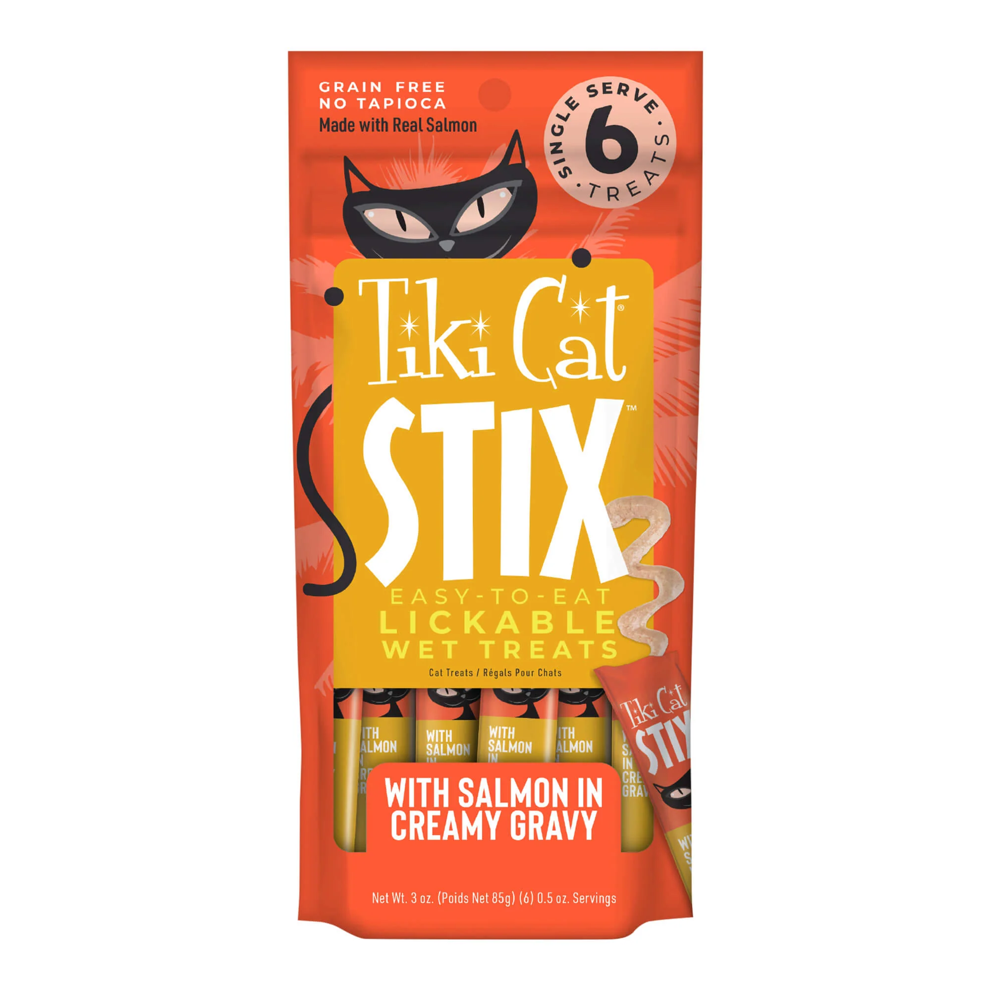 Tiki Cat Stix Wet Cat Treats, Salmon, Case of 12 (6 ct) - Buy Pet Shop