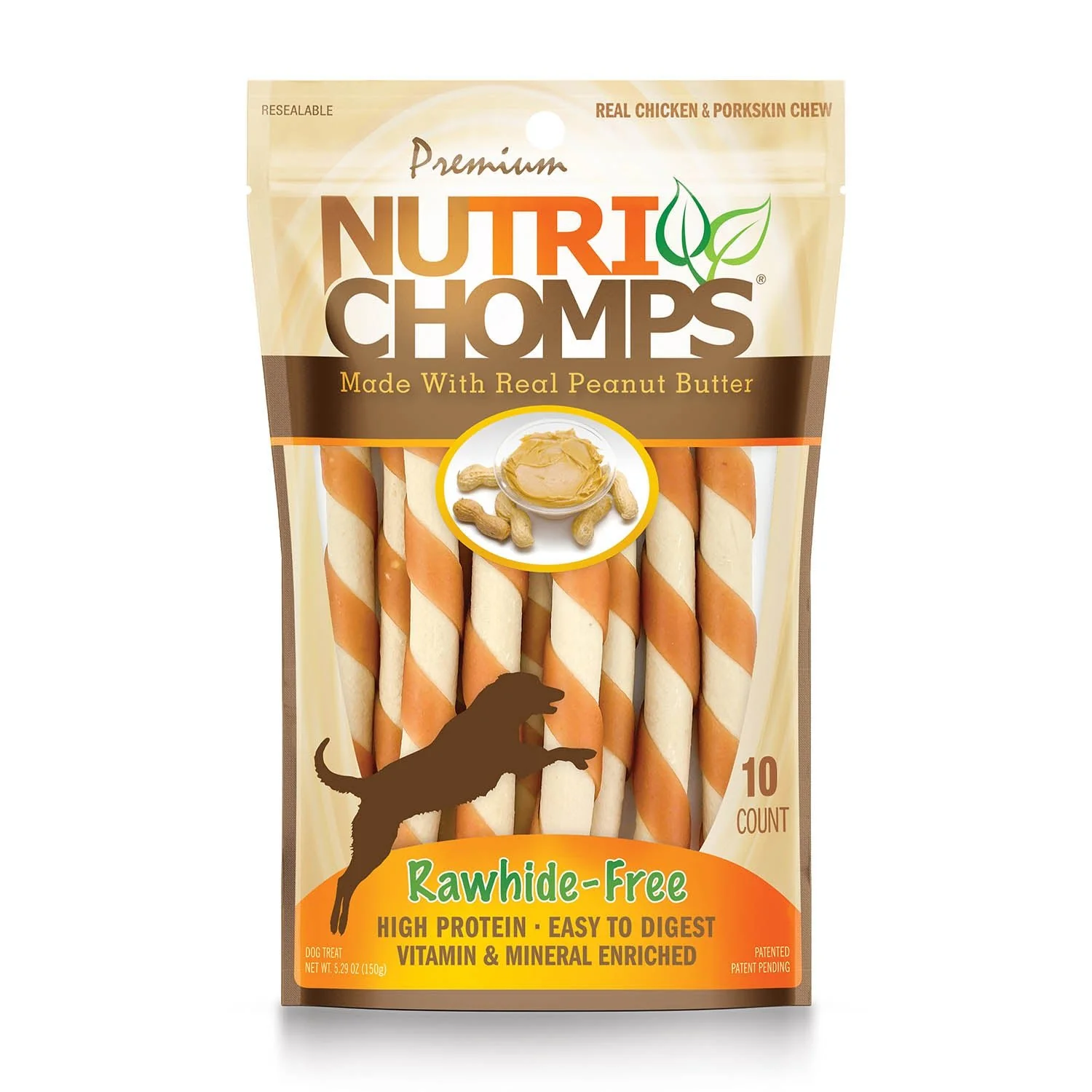 NutriChomps 10ct Peanut Butter Flavor Mini Twist - Buy Pet Shop