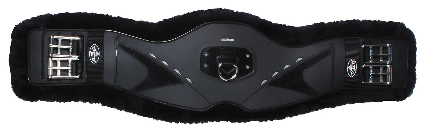 Professional's Choice Fleece Contoured Dressage Girth, Black - Buy Pet Shop