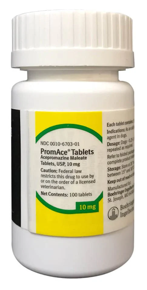 Rx PromAce (acepromazine maleate) Tablets for Horses, Dogs, & Cats - Buy Pet Shop