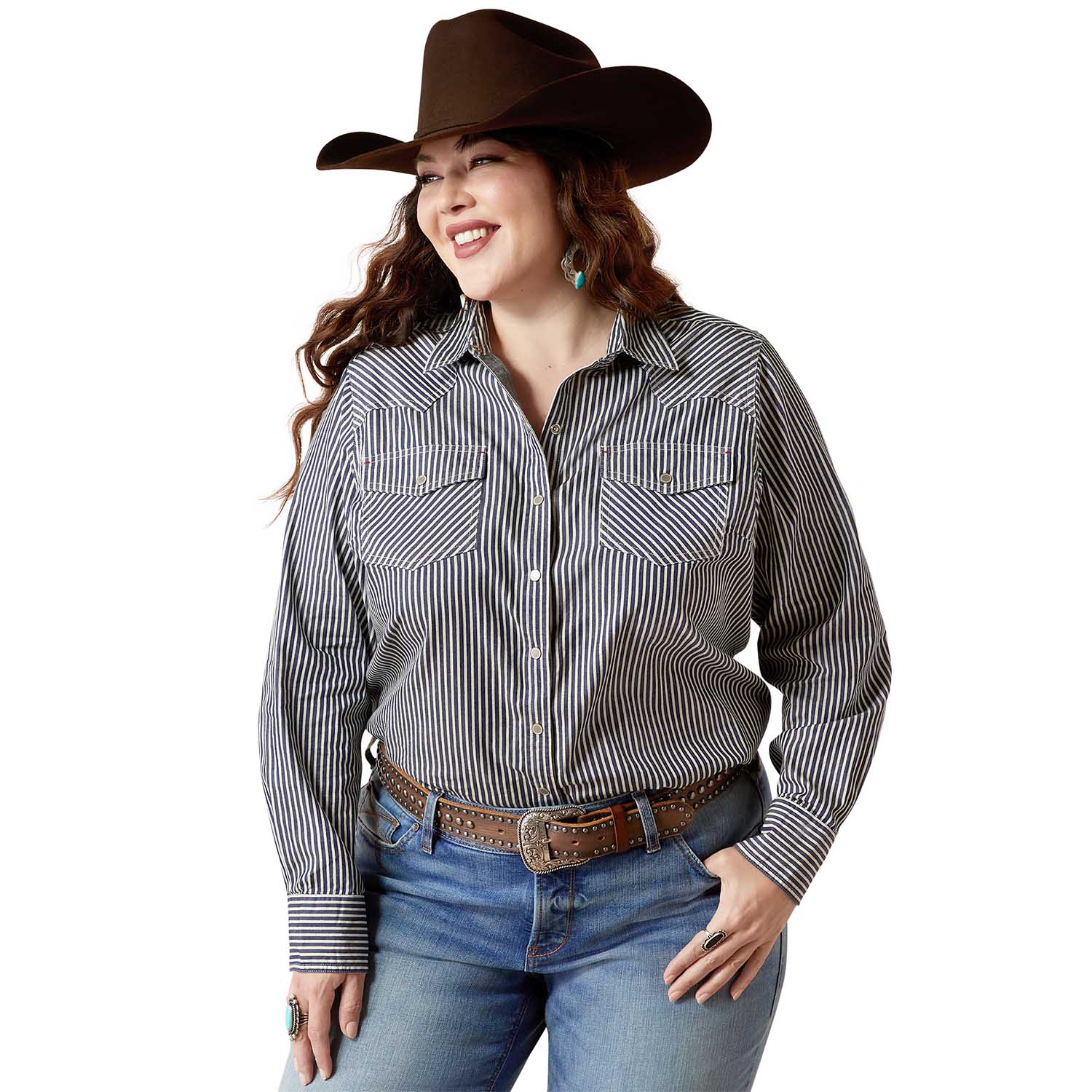 Ariat Women's Railroad Stripe Longsleeve Shirt - Buy Pet Shop