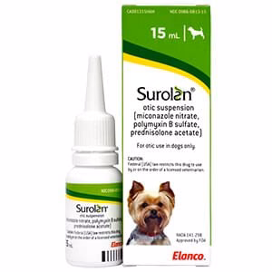 Rx Surolan Otic Suspension for Dogs, 15ml Bottle - Buy Pet Shop