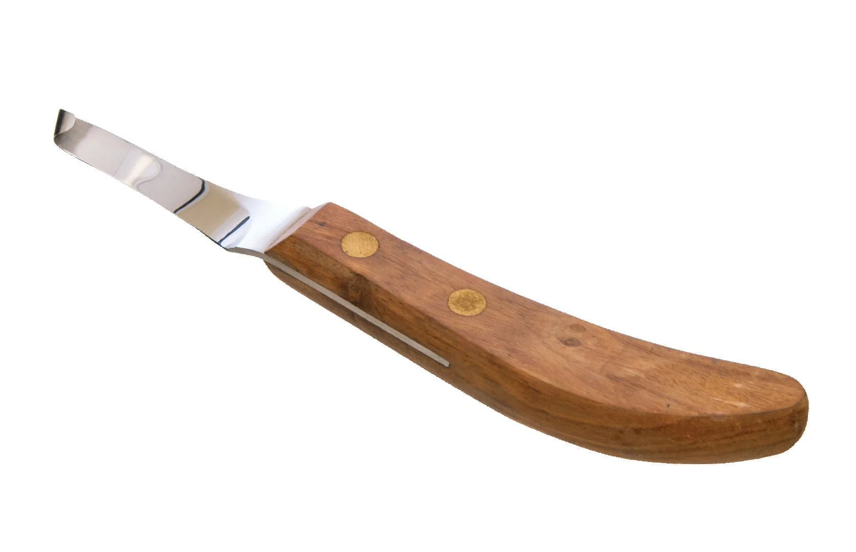 Drop Blade Hoof Knife with Walnut Handle, Left or Right Hand Option - Buy Pet Shop
